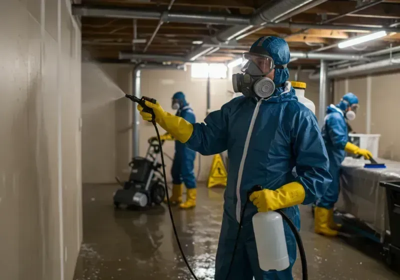 Basement Sanitization and Antimicrobial Treatment process in Middleton, ID